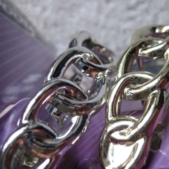 Interlocking Rings Goody Plastic Hair Barrette Metal Back Silver Gold Black Ring - Picture 10 of 16